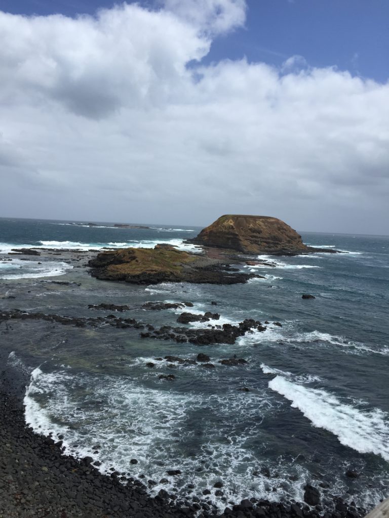 Waves crashing around Round Island, The Nobbies trail